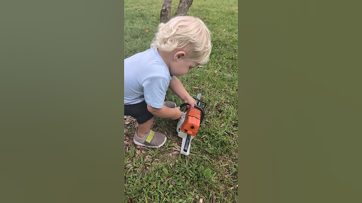 Kid's Stihl chainsaw #stihl #waylonsworld #apple #18months