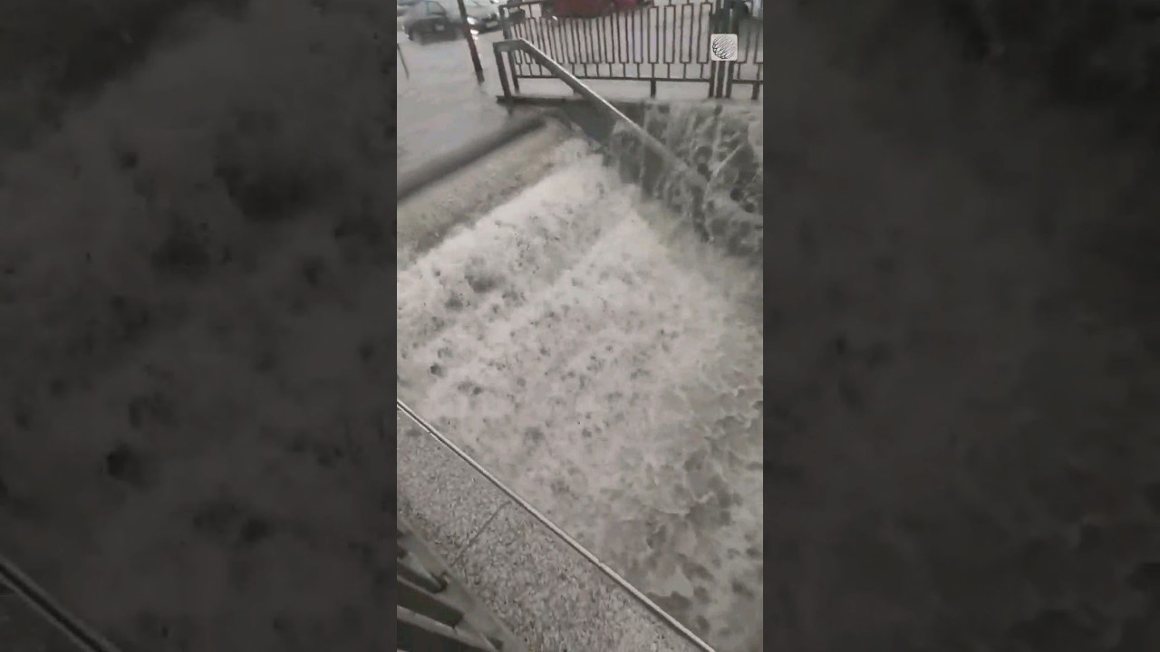 Waterfalls on the subway stairs aren't a good sign | 