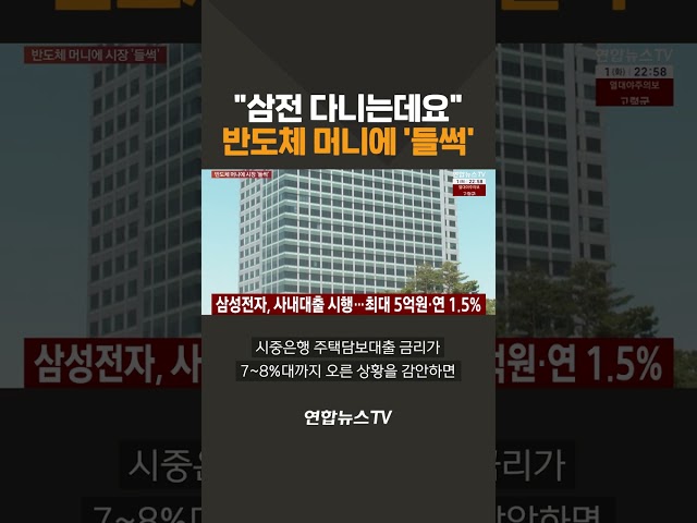 "삼전 다니는데요"…반도체 머니에 시장 '들썩' / 연합뉴스TV(YonhapnewsTV)