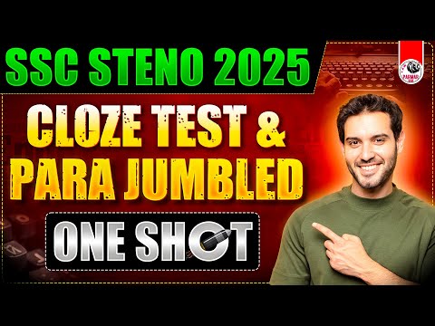 PARAJUMBLE AND CLOZE TEST ONE SHOT FOR SSC STENO EXAM 2025 | ENGLISH BY PSP SIR | PARMAR SSC