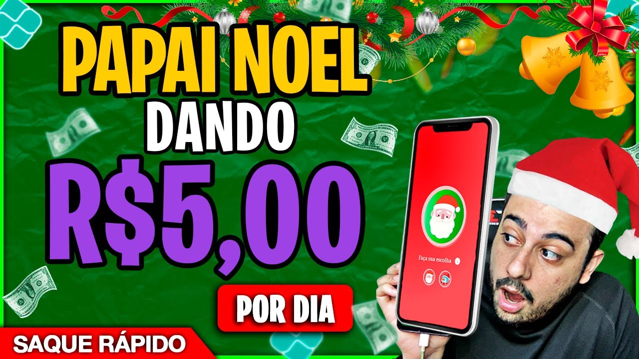 GANHE R$5,00 todo dia VIA PIX no APP do Papai Noel – App para GANHAR DINHEIRO JOGANDO