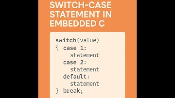 Switch-Case Statement in Embedded C