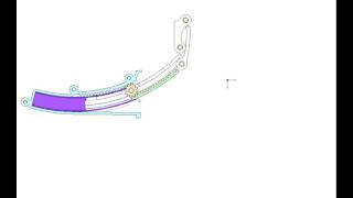Geared hinge with virtual pivot