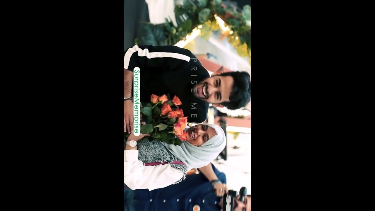 حسين يفاجئ حنان بعيد ميلادها في المول والناس تشاهد مفاجأة جد جميلة💕حسين وحنان