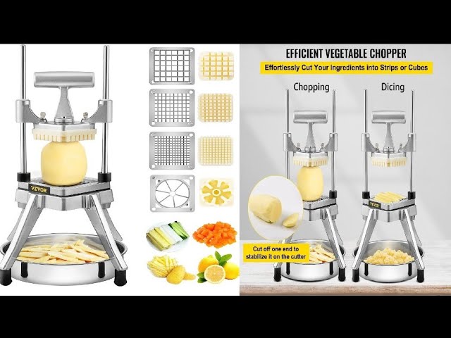 VEVOR Commercial Vegetable Dicer Vegetable Chopper 4 Blades French Fry  Cutter