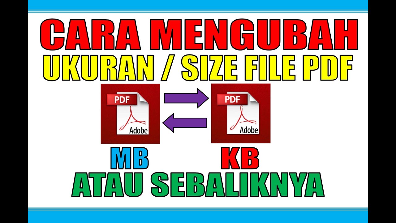 WOW MUDAH...!!! CARA CEPAT MENGUBAH UKURAN / SIZE FILE PDF - YouTube
