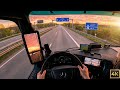 POV ASMR Mercedes Truck Driving Germany Autobahn 🇩🇪 Real Sound 4K No Talking