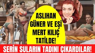 Aslıhan Güner Eşi Mert Kılıç Ile Bodrum Da Görüntülendi Plajda Bikinisini Değiştirdi 