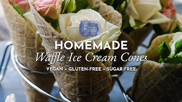 Homemade Vegan Waffle Ice Cream Cones