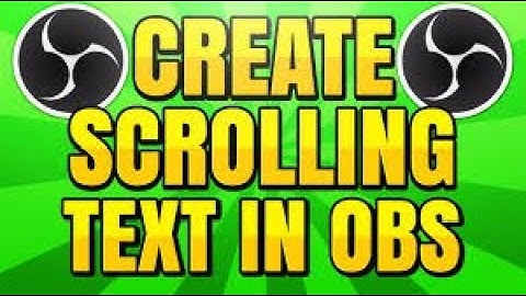How to add scrooling text in obs studio || How to create scrolling text in obs studio