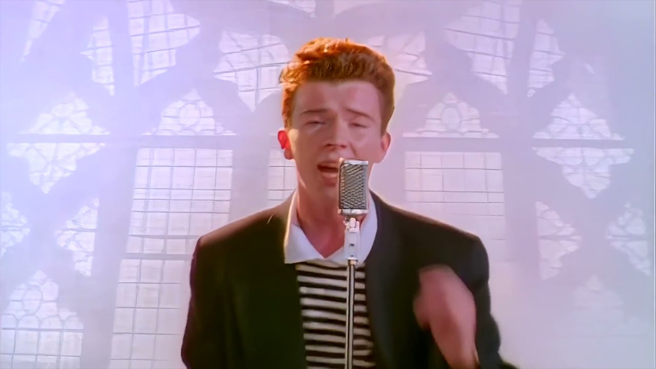 The URL to Rick Astley's Never Gonna Give You Up on  has been  changed to include giveyoUuP. : r/videos
