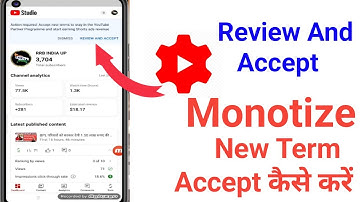 how to review and accept again / YouTube new terms notification dismis / YPP term accept kaise karen