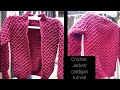 Crochet Cardigan Jacket with pockets tutorial. |Cardicoat