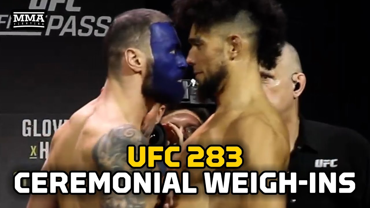 UFC 283 final faceoffs Deiveson Figueiredo tries to punk Brandon Moreno, pulls out banana
