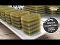 Matcha (Japanese Green Tea) Coconut Milk Layered Agar-Agar | MyKitchen101en