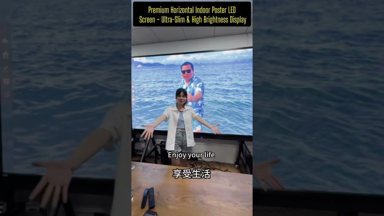 Premium Horizontal Indoor Poster LED Screen  Ultra-Slim & High Brightness Display|meeting ledscreen