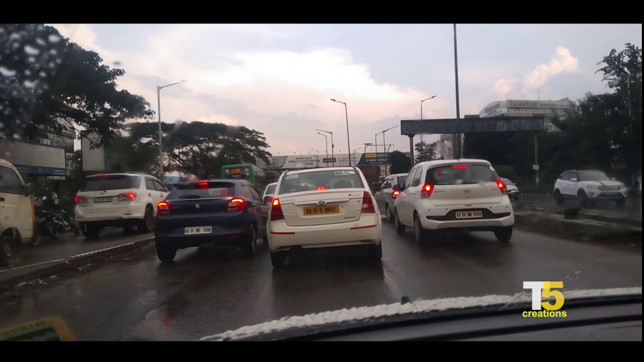 Driving in Heavy Rain | Bangalore  City Drive |