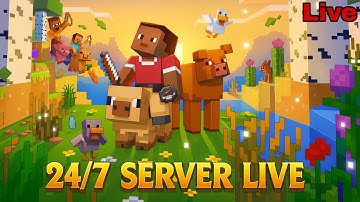 MINECRAFT LIVE  PUBLIC SMP 24/7 ! JAVA & BEDROCK / POCKET EDITION #minecraft