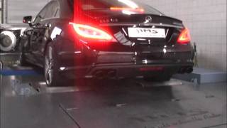 Mercedes CLS 63 AMG 5.5 Bi-Turbo mit HMS Performance  Klappenabgasanlage Soundfile Püfstand.wmv