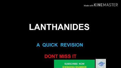 Lanthanides & magnetic properties