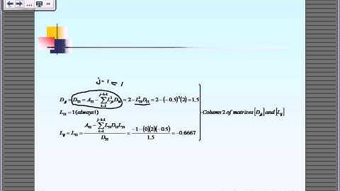 Lecture 24: Simultaneous Linear Equations: L D L Transpose Method Part 2 of 3