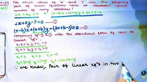 #QUESTION 2(i)/EXERCISE 3.5 #LINEAR EQUATIONS IN TWO VARIABLES/CROSS MULTIPLICATION/MATHS CLASS 10