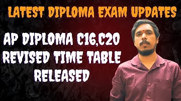 Ap diploma C20,C16 revised time table for regular and supply oct/nov 2025 exams