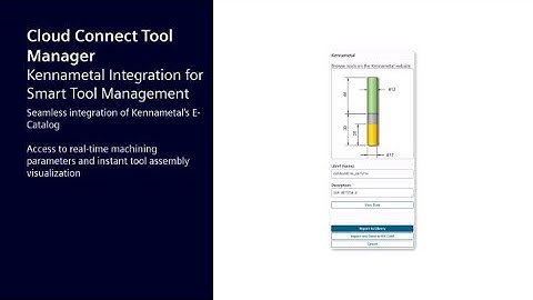 Cloud Connect Tool Manager in NX CAM - Kennametal Integration for Smart Tool Management