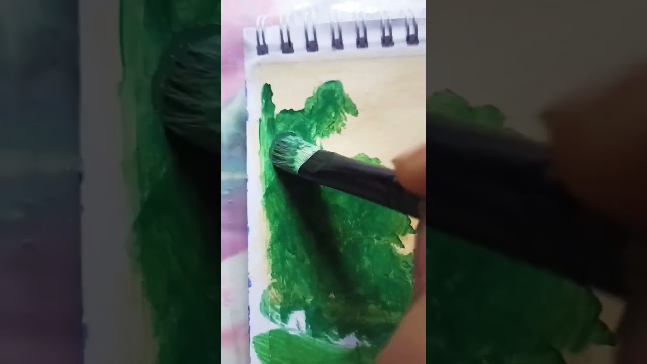 I was trying to paint🎨 a beautiful🥰✨ evening. #painting #draw #artist #paintingtutoria #trinding