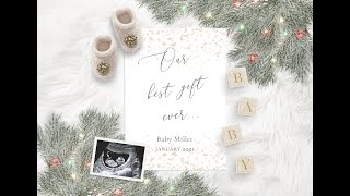 Holiday pregnancy announcement for social media by Shop Bloome on Etsy