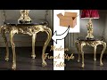 UNBELIEVABLE CARDBOARD SIDETABLE!  FRENCH SIDE TABLE MADE WITH CARDBOARD!!!