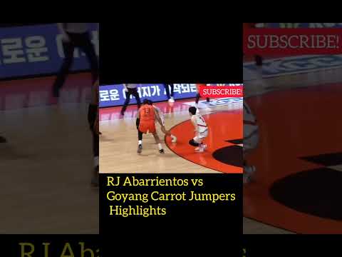 RJ Abarrientos vs Goyang Carrot Jumpers Highlights #kbl