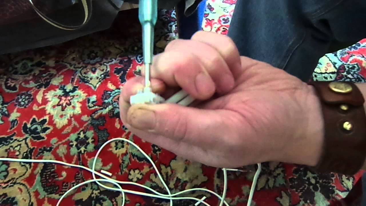 Натяжные потолки. Подготовка провода. - YouTube