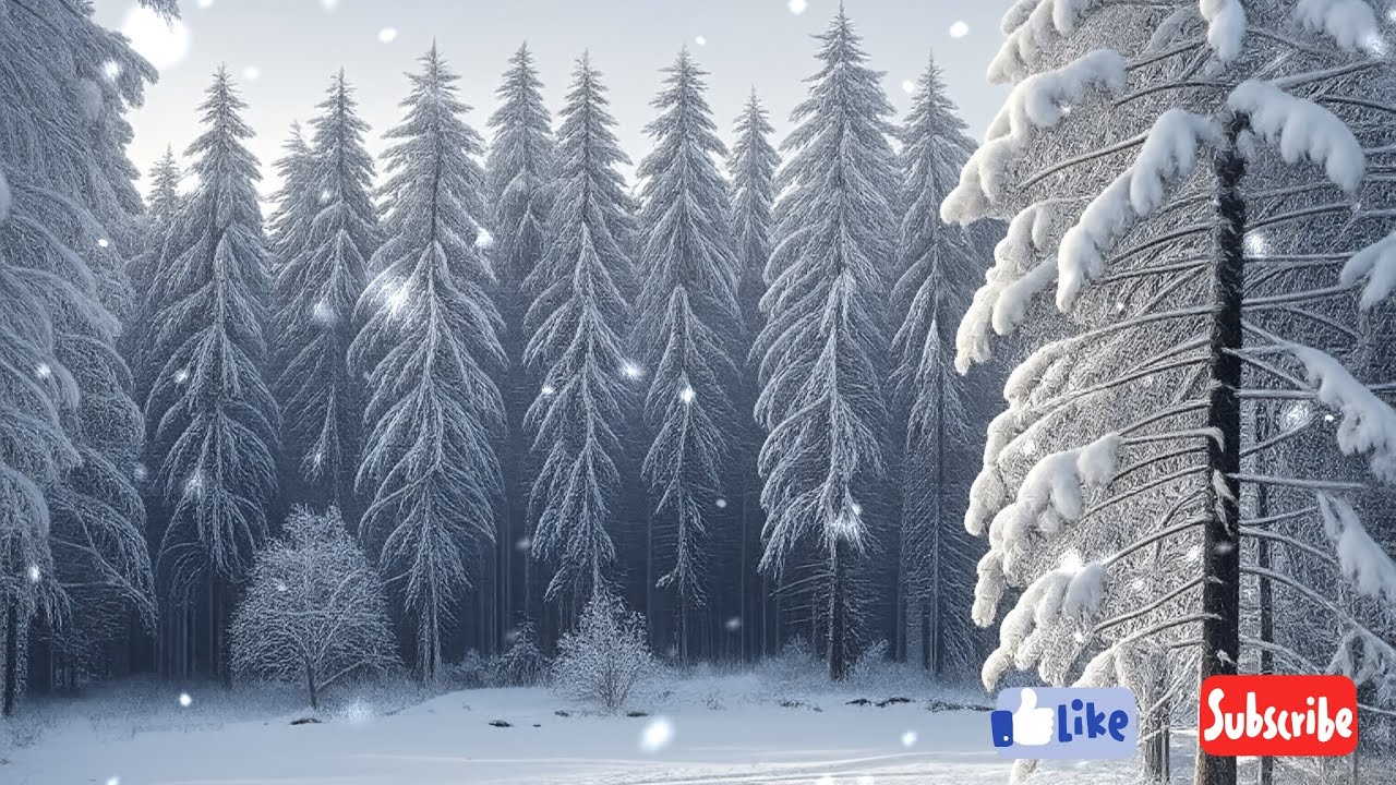 Forest meditation in a snowy landscape - 412 Hz binaural music