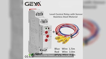 GEYA GRL8 Liquid Level Control Relay Electronic Liquid Level Controller 10A  AC/DC24V-240V