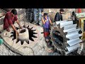 How to do manufacturing large machindry pinion  gear wheel making process