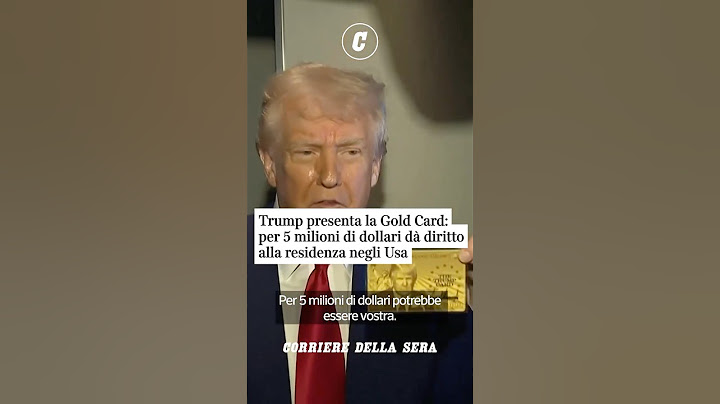 Trump presenta la Gold Card: per 5 milioni di dollari dà diritto alla residenza negli Usa #shorts