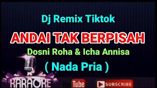 ANDAI TAK BERPISAH ( KAROKE REMIX TIKTOK ) NADA PRIA // Dosni Rohan & Icha Annisa