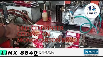 LINX printers coding on Mono Carton Boxes.