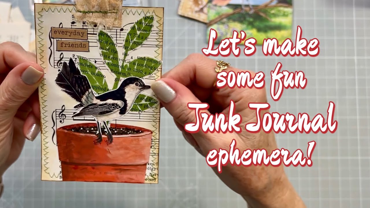 Using Scraps to Create Junk Journal Ephemera - YouTube