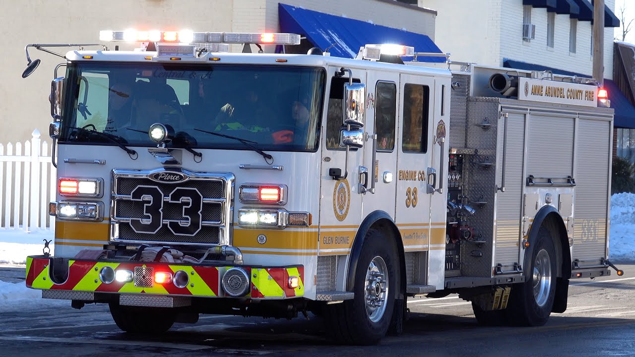 Anne Arundel County Fire Department Engine 331 Responding - YouTube