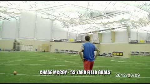 BSN Collegiate Showcase Kicking Competition Participant Chase McCoy from Pittsburg State