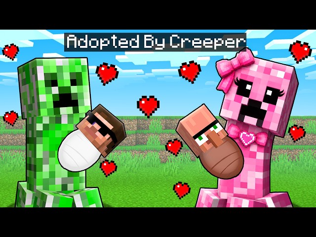 We Got Adopted By Creeper in Minecraft..