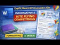 Exp25 Word Ch01 Cumulative Kite | Microsoft Word Flyer Assignment | Kite Flying Competition Project