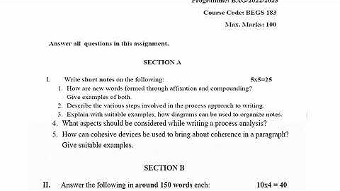BEGS 183 IGNOU SOLVED ASSIGNMENT 2022-23 || begs-183 || WRITING AND STUDY SKILL