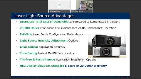 NEC Integration Laser Projectors 04-22-2020
