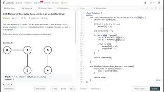 Number of Connected Components in an Undirected Graph