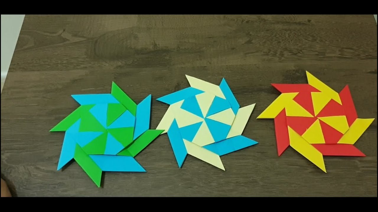 How To Make a Paper Transforming Ninja Star Origami YouTube