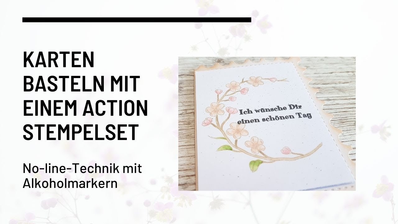 Karten basteln mit Action Stanzen und Stempeln I No line coloring mit ...