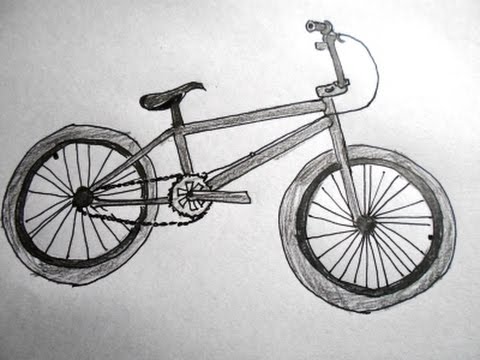 bmx cycle drawing